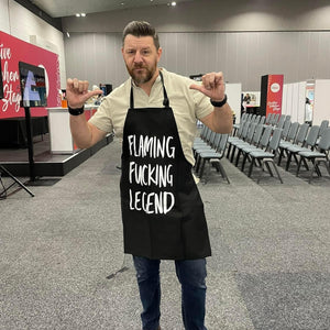 TIGC The Inappropriate Gift Co Flaming Fucking Legend Apron