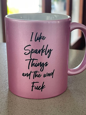 TIGC The Inappropriate Gift Co I like sparkly things and the word fuck mug