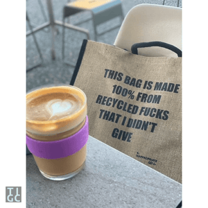 TIGC The Inappropriate Gift Co 100% Recycled Fucks Jute Bag