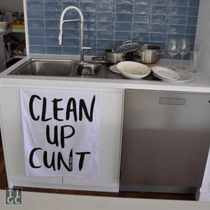 TIGC The Inappropriate Gift Co Clean Up Cunt Tea Towel
