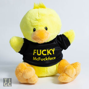 TIGC The Inappropriate Gift Co Fucky McFuckface Duck funny stuffed animal