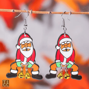 Jingle Balls Santa Earings