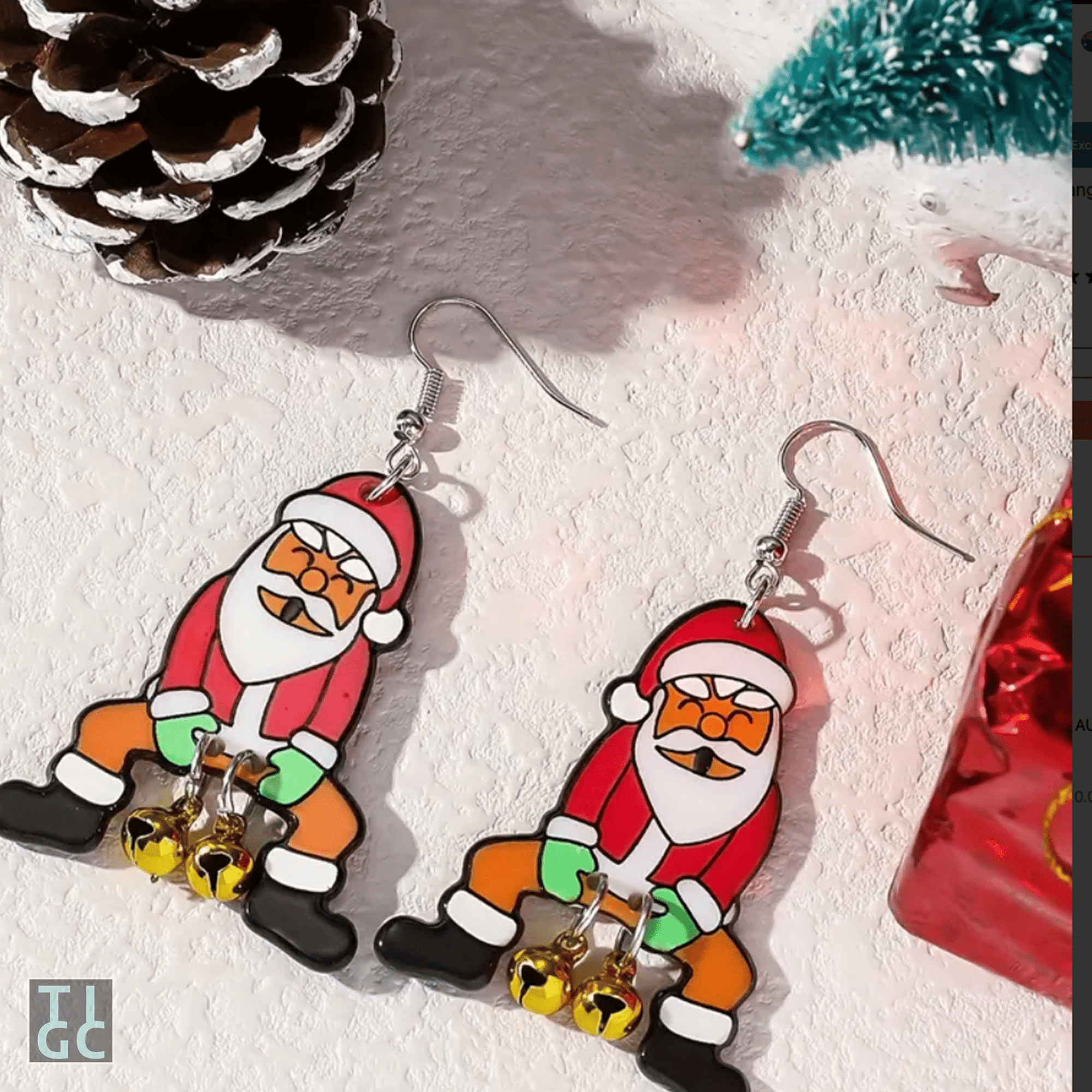 Jingle Balls Santa Earings