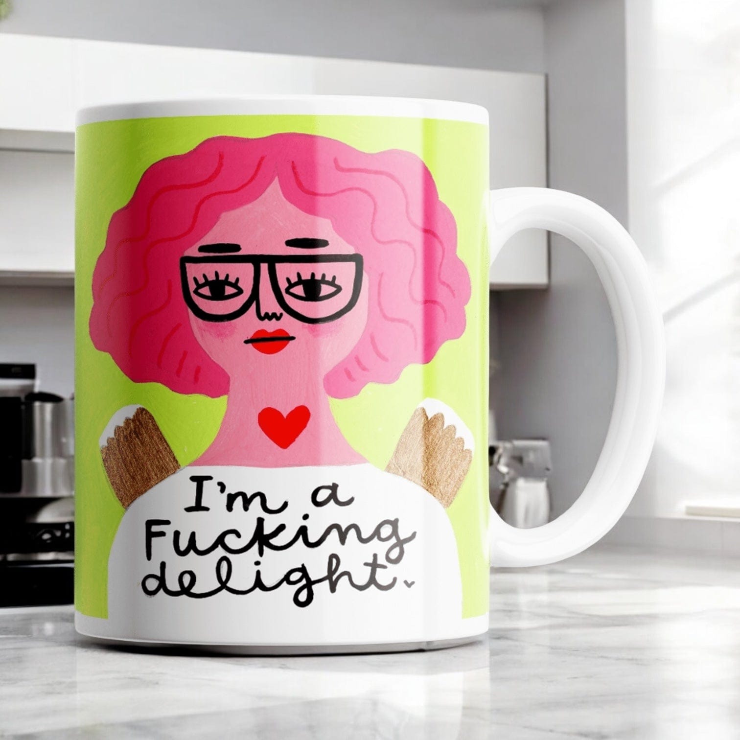 I'm a fucking delight angel mug