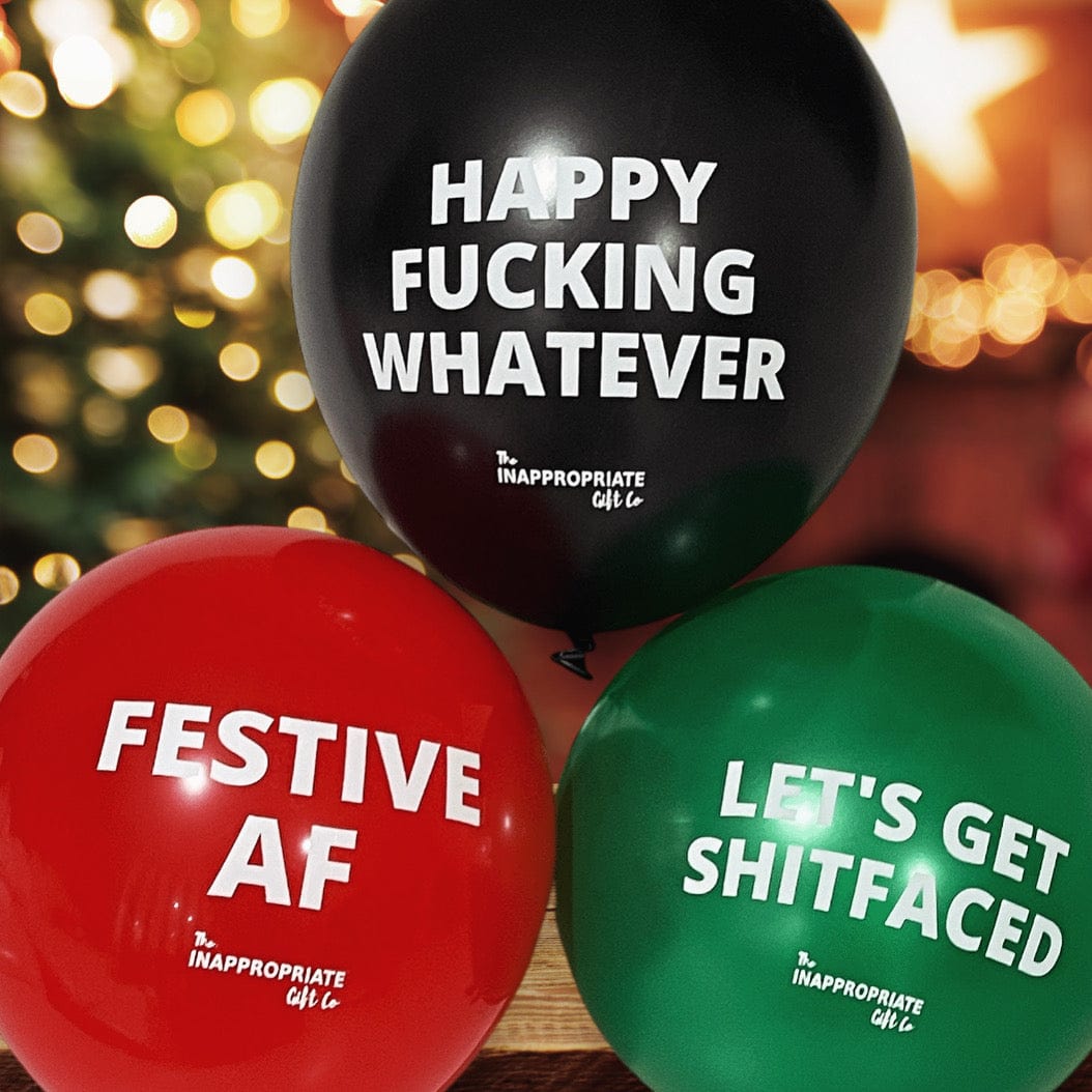 Inappropriate Xmas Balloons