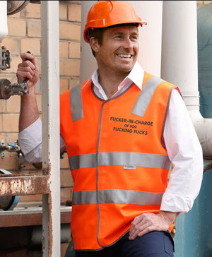 Inappropriate Hi-Viz Vest fucker in charge