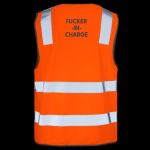 Inappropriate Hi-Viz Vest fucker in charge