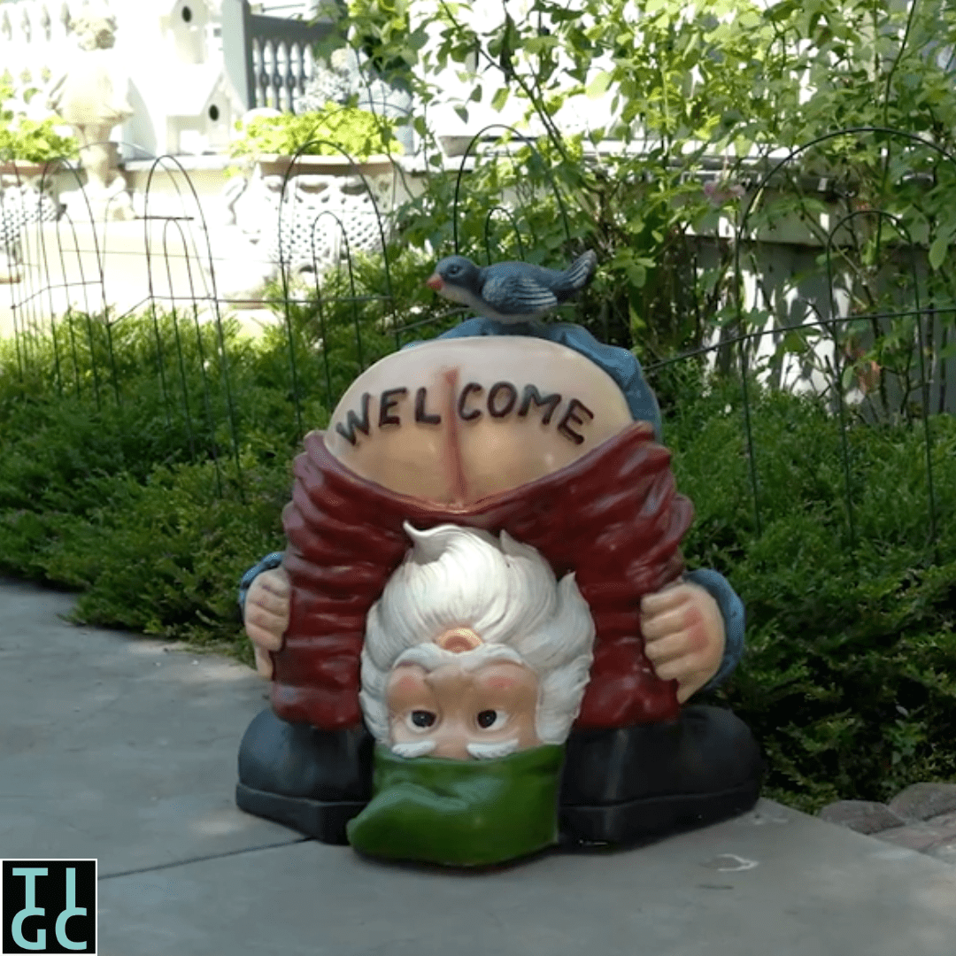 Naughty Welcome Gnome (Mooning Mike)