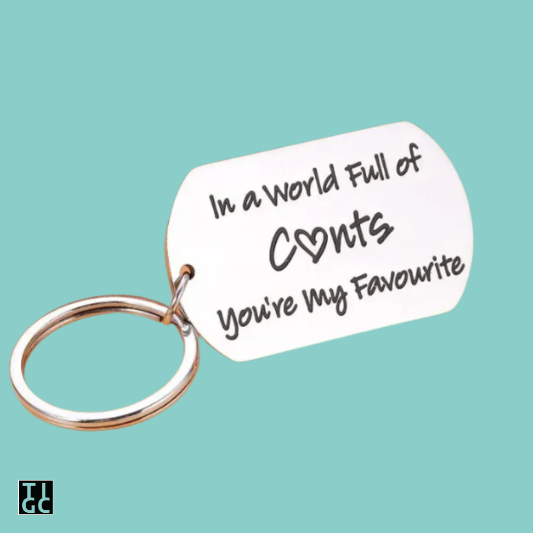 You're my favourite c*nt keyring