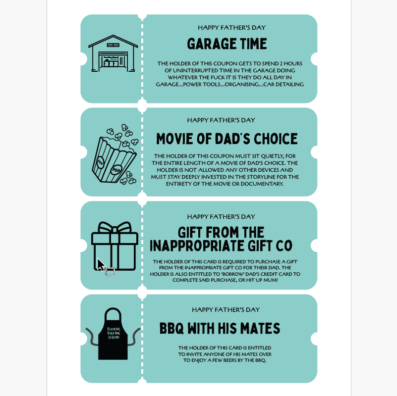 TIGC The Inappropriate Gift Co Fathers Day Coupons 2025 (printable coupons)