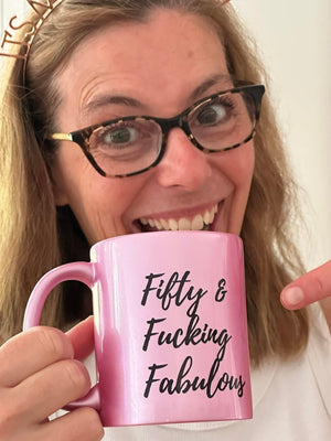 TIGC The Inappropriate Gift Co Fifty and fucking fabulous mug