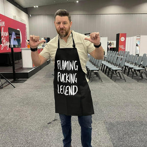 TIGC The Inappropriate Gift Co Flaming Fucking Legend Apron