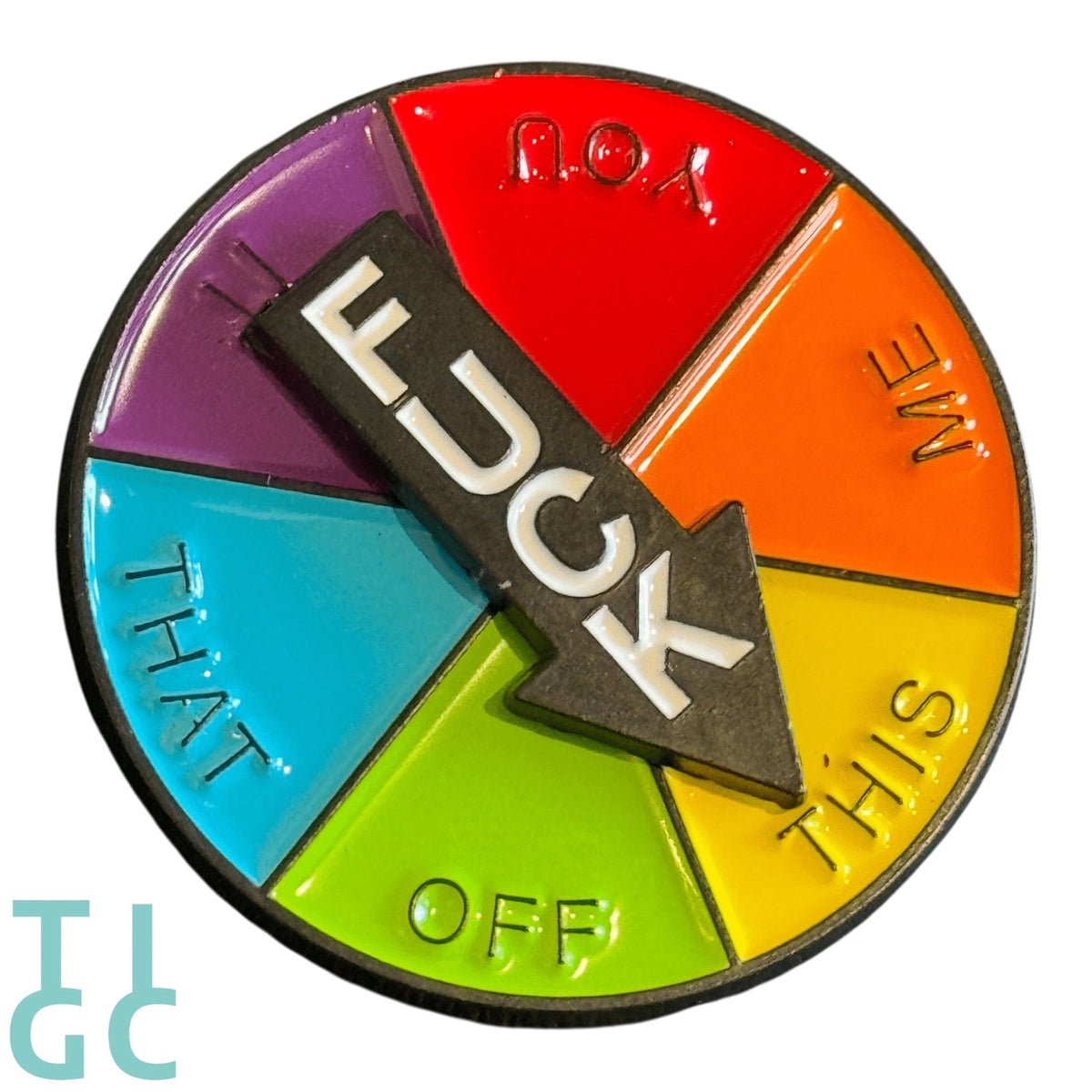 TIGC The Inappropriate Gift Co FUCKITALL Spinner badge