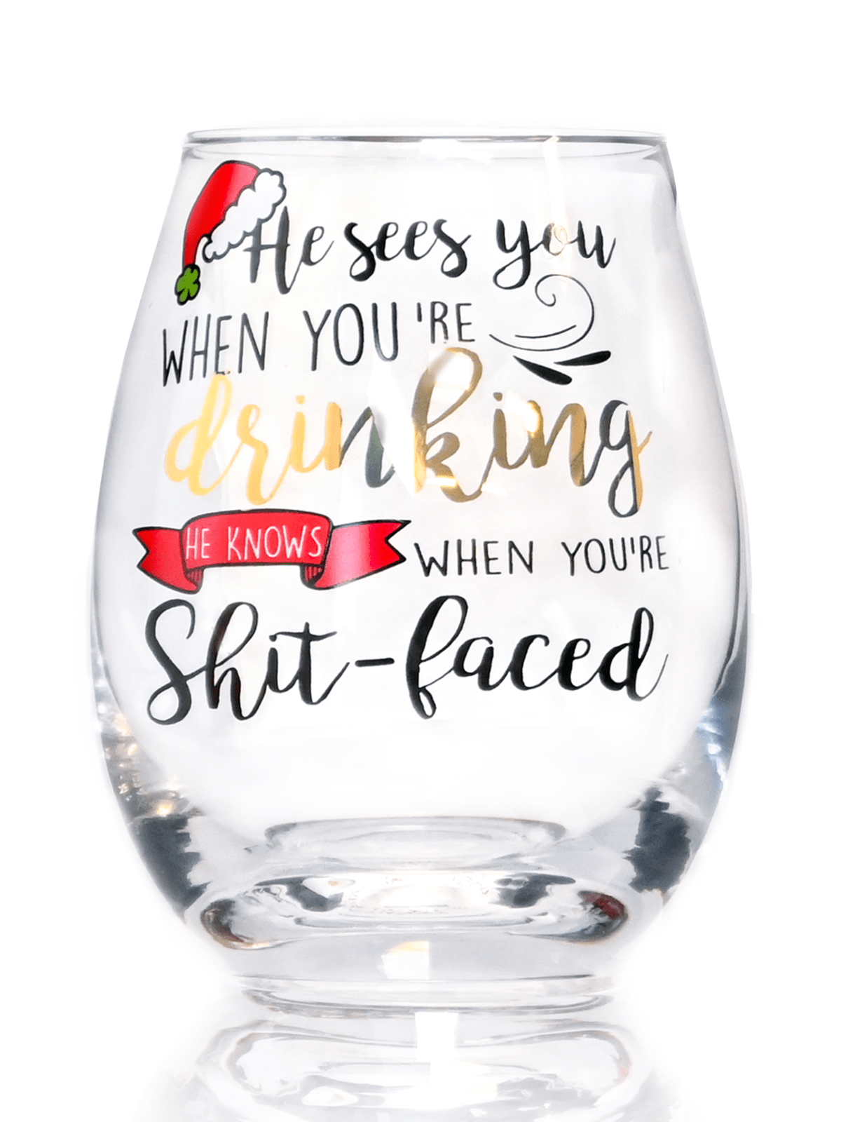 TIGC The Inappropriate Gift Co He sees you when you're drinking Xmas glass