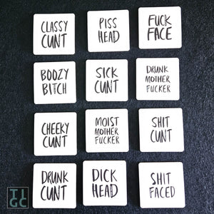 TIGC The Inappropriate Gift Co Inappropriate coasters / beer mats.