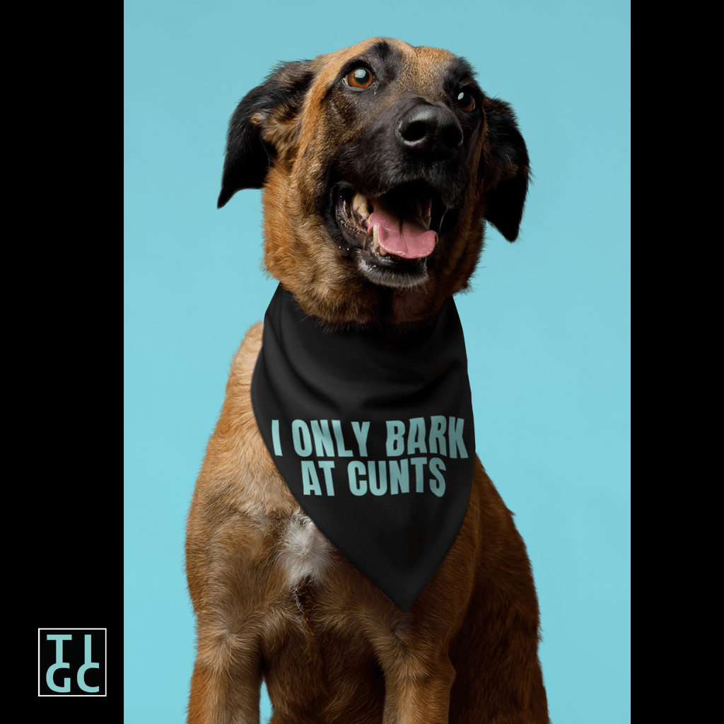 TIGC The Inappropriate Gift Co Inappropriate dog bandana- I only bark at C's