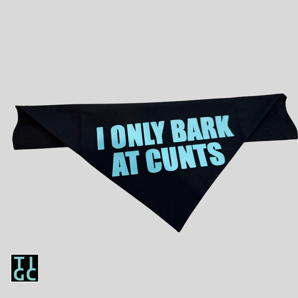 TIGC The Inappropriate Gift Co Inappropriate dog bandana- I only bark at C's