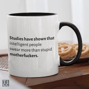 TIGC The Inappropriate Gift Co Intelligent people swear more mug