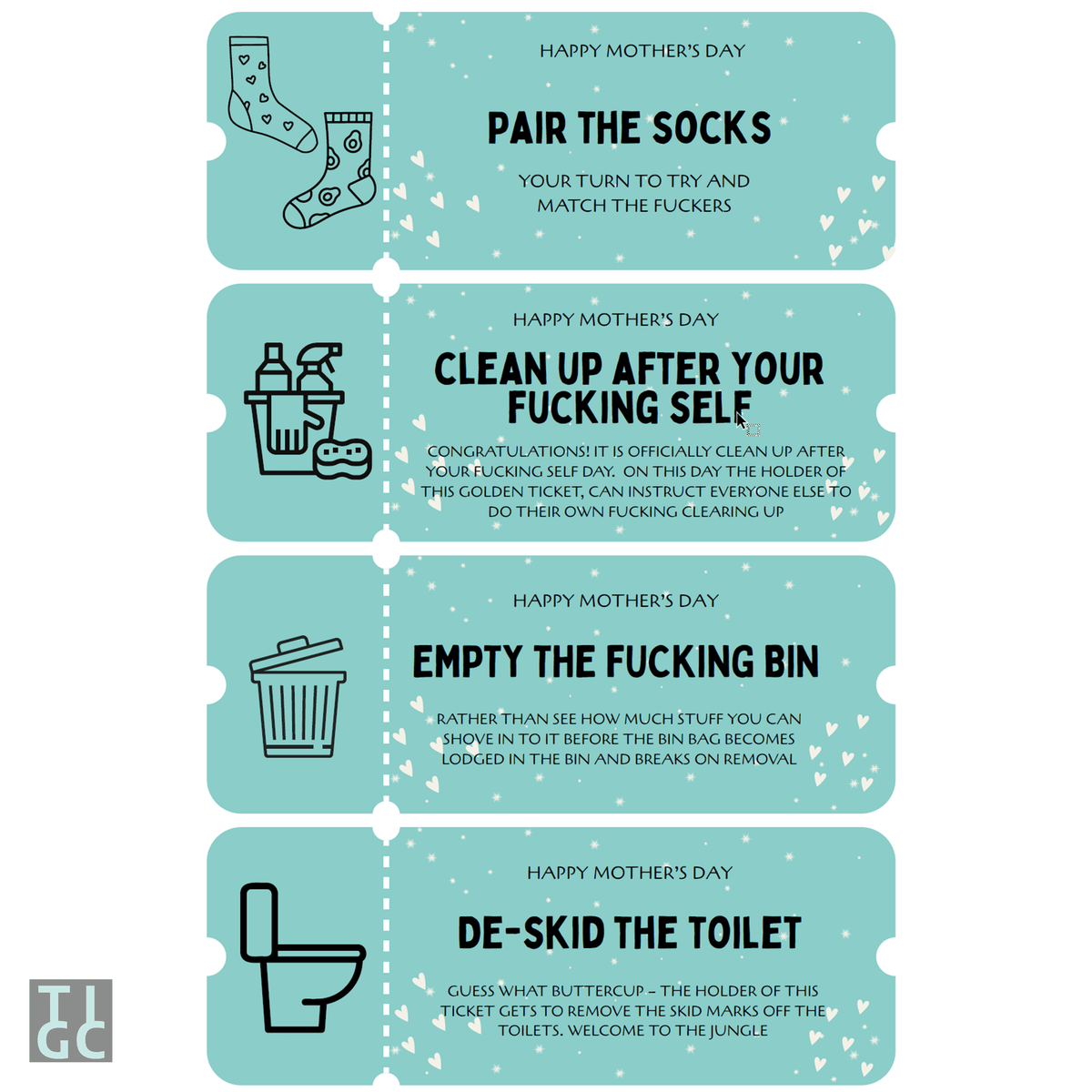 TIGC The Inappropriate Gift Co Mum's Special Coupons (printable coupons)