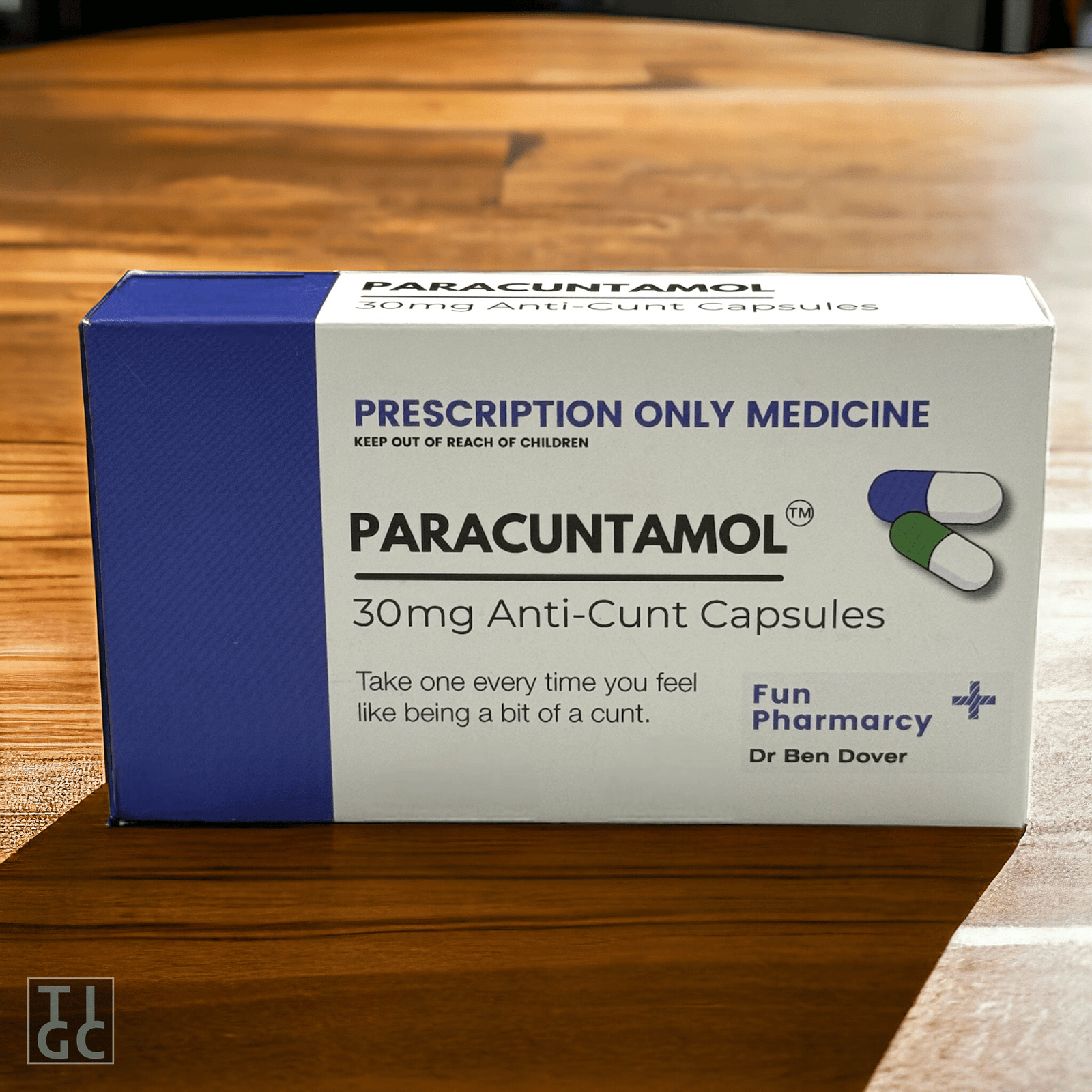TIGC The Inappropriate Gift Co Paracu*ntamol prank pill box