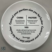 TIGC The Inappropriate Gift Co Sarcastic Portion Control Plate