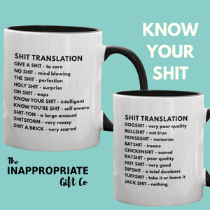 TIGC The Inappropriate Gift Co Shit Translation Mug