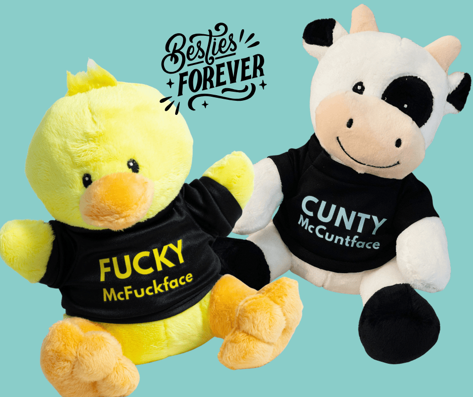 TIGC The Inappropriate Gift Co The McFuckface Farmyard Duo – Fucky & Cunty Plushie Set