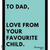 TIGC The Inappropriate Gift Co To Dad, Love from your favourite child wine label (Digital Download Only)