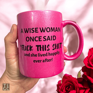 TIGC The Inappropriate Gift Co Wise Woman Sparkly Pink Mug