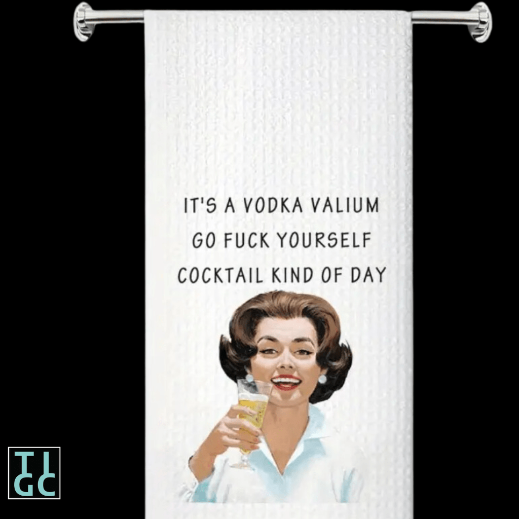 Vodka Valium Cocktail Tea Towel