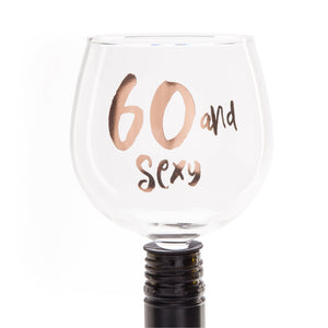 TIGC The Inappropriate Gift Co 60 and Sexy Wine Glass Topper