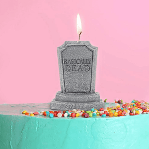TIGC The Inappropriate Gift Co Basically Dead Cake Candle
