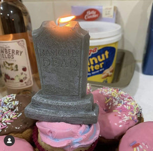 TIGC The Inappropriate Gift Co Basically Dead Cake Candle