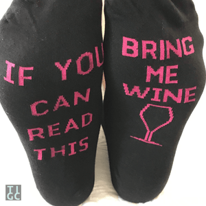 TIGC The Inappropriate Gift Co Bring Me Wine Socks