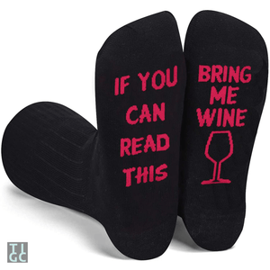 TIGC The Inappropriate Gift Co Bring Me Wine Socks