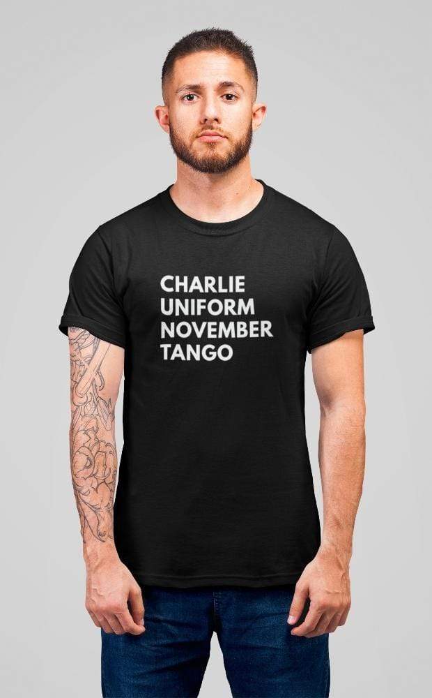 TIGC The Inappropriate Gift Co Charlie Uniform November Tango T shirt