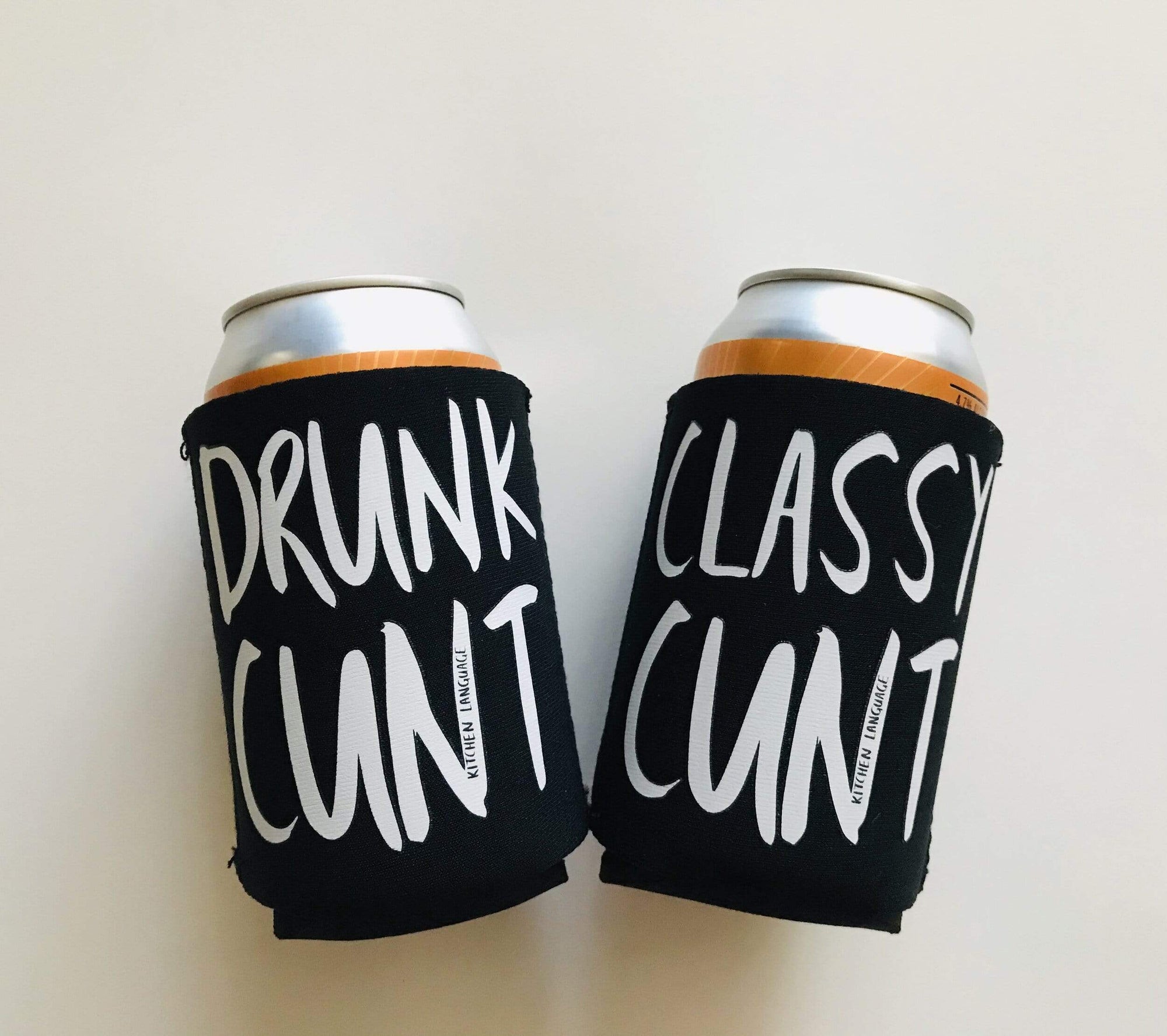 TIGC The Inappropriate Gift Co Classy Cunt/Drunk Cunt Stubby Holder