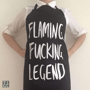 TIGC The Inappropriate Gift Co Flaming Fucking Legend Apron