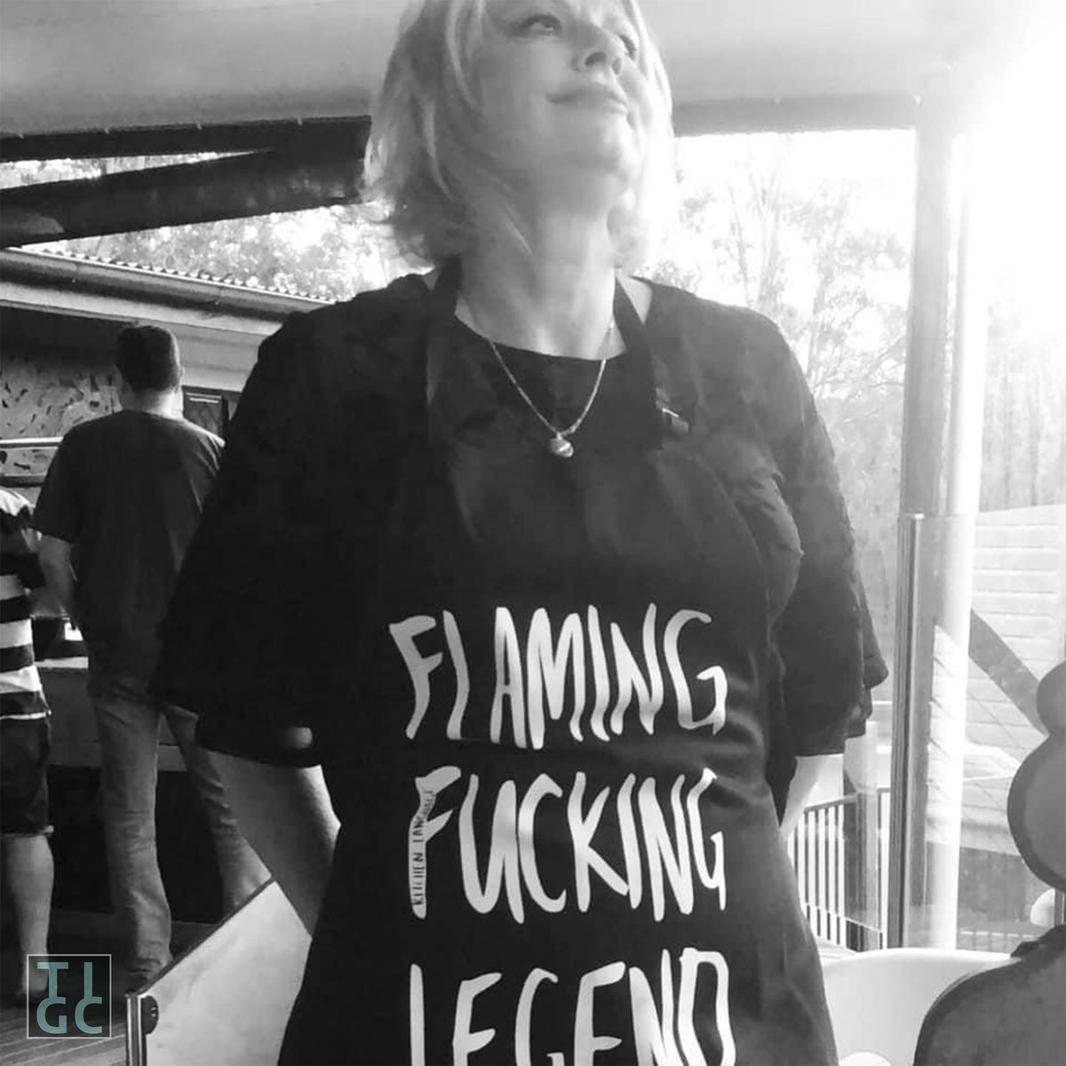 TIGC The Inappropriate Gift Co Flaming Fucking Legend Apron
