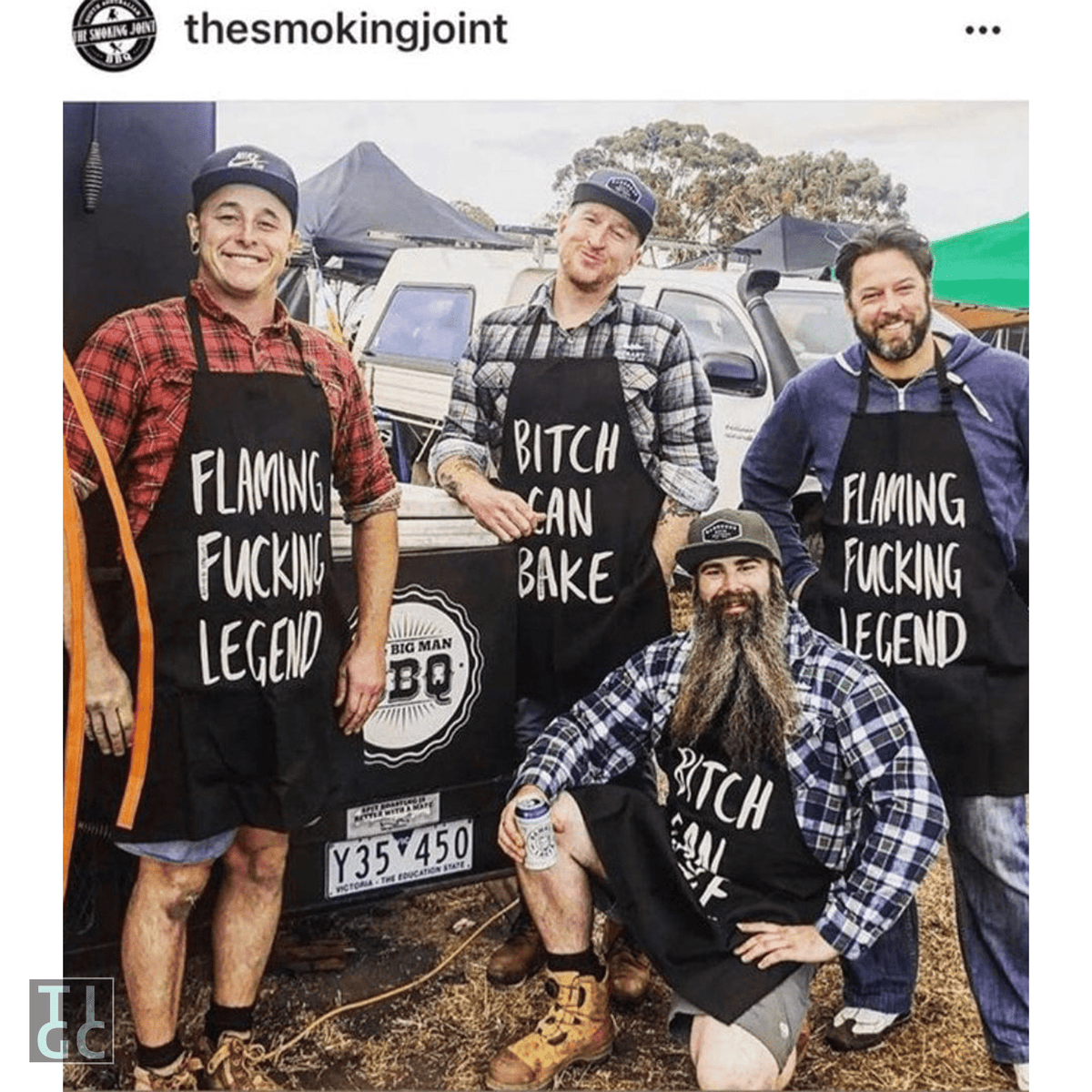 TIGC The Inappropriate Gift Co Flaming Fucking Legend Apron