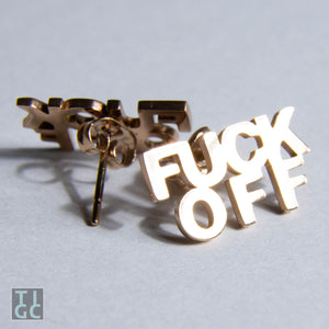 TIGC The Inappropriate Gift Co Fuck Off Earrings