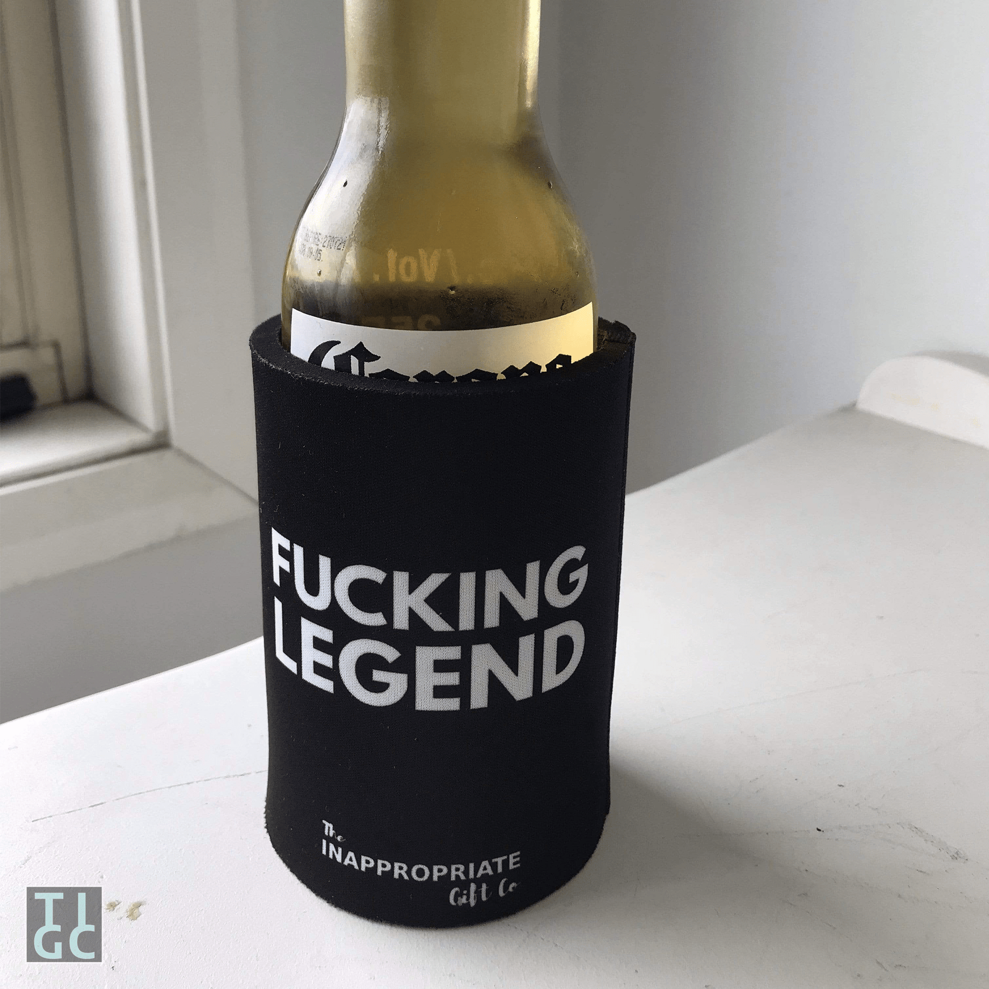 TIGC The Inappropriate Gift Co FUCKING LEGEND Stubby Holder
