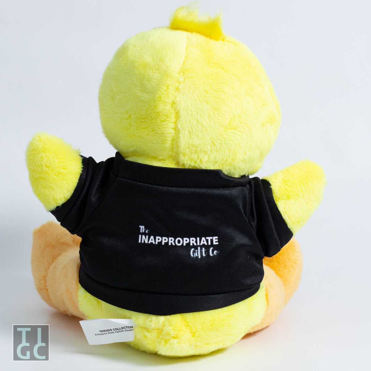 TIGC The Inappropriate Gift Co Fucky McFuckface Duck funny stuffed animal back view
