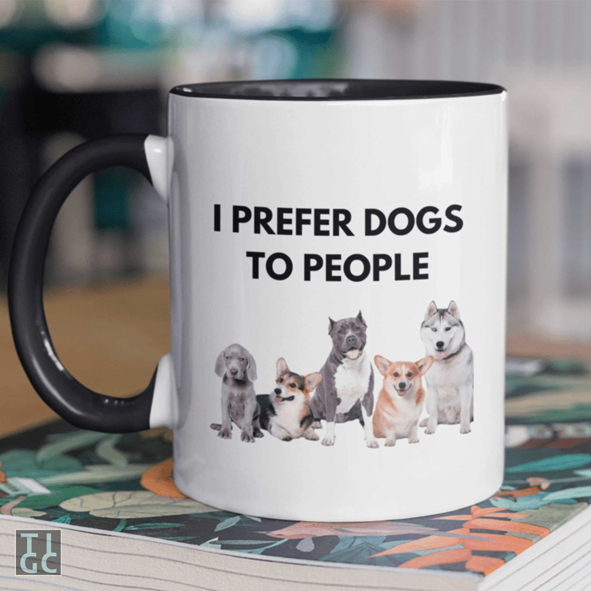 TIGC The Inappropriate Gift Co I prefer dogs to people mug