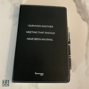 TIGC The Inappropriate Gift Co I survived another meeting Notebook and Pen Combo