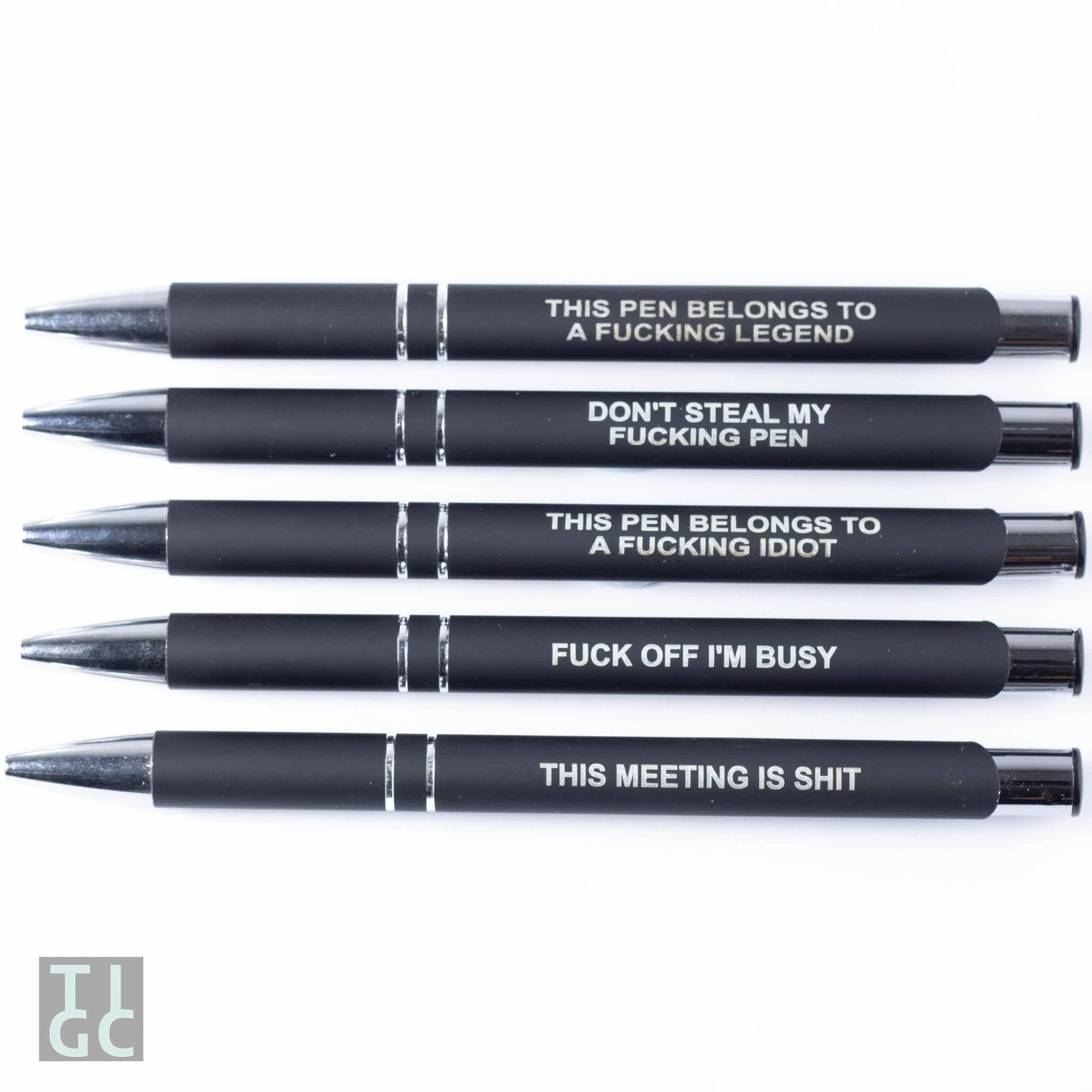 TIGC The Inappropriate Gift Co Inappropriate Pens - The Sweary Office Collection