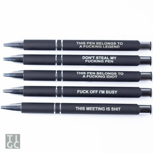 Fuck It Workweek Epoxy Pen Set – Mama Bear's Concealed Carry
