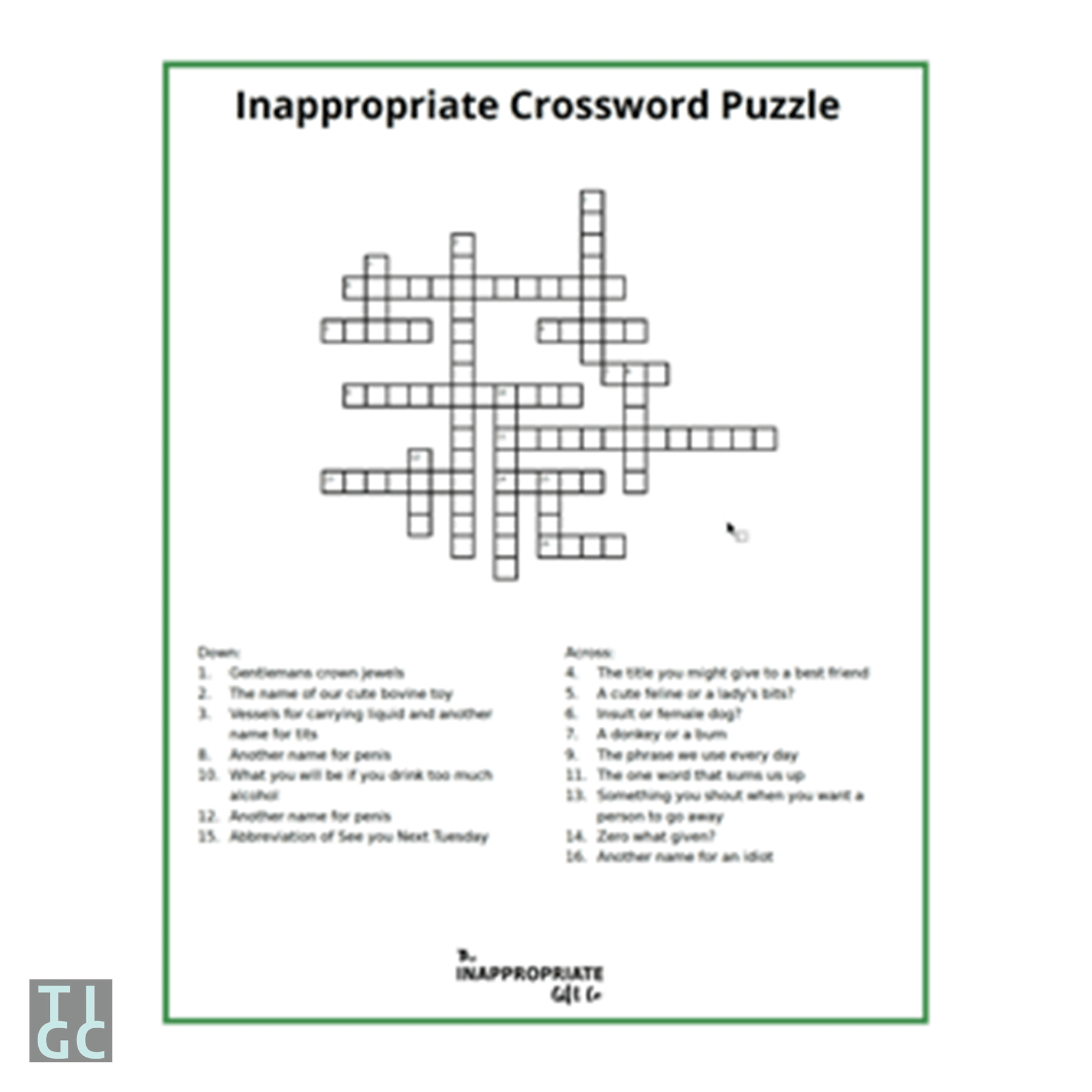 Digital Products - The Inappropriate Gift Co