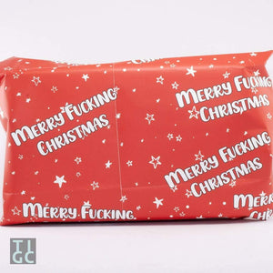 TIGC The Inappropriate Gift Co Merry F#####ing  Christmas Wrapping Paper