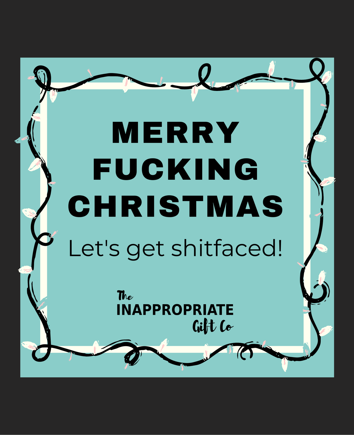 TIGC The Inappropriate Gift Co Merry fucking christmas wine label
